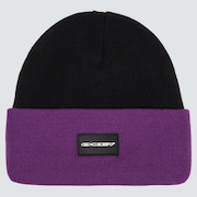 Tc Stretch Logo Beanie - Blackout/Ultra Purple