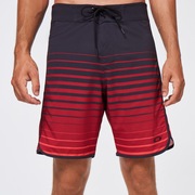 Shades 19 Boardshort - Black/Red Stripes