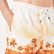Canary Palms Rc 18" Beachshort - Palm Print Grenache