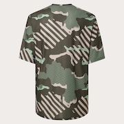 Ride Free Ss Jersey - Green Stripe/Grip Camo