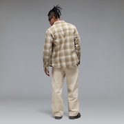 Podium Plaid Ls Flannel - Pebble/Mist/White Check