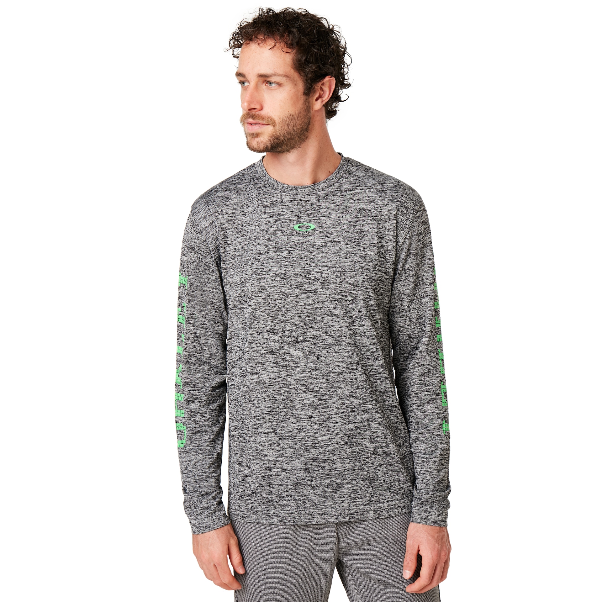Oakley 3 Rd-G O Fit Long Sleeve Tee 2.7 in Dark Gray Heather