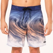 Cosmic Tides 18" Boardshort - Gradient Swirl Blue/Orange