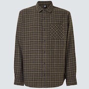 Podium Plaid Ls Flannel - New Dark Brush Check