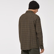 Podium Plaid Ls Flannel - New Dark Brush Check