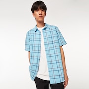 Pacific Button Down SS - Aviator Blue Check