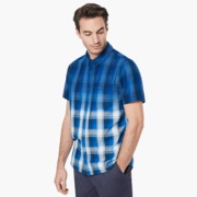 Gradient Check SS Shirt - Dark Blue