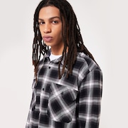 90s Plaid LS Shirt - Grey/Black Check