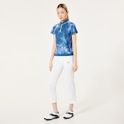 Elevate Squeeze Hem Polo - Blue Storm Print