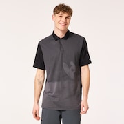 Jacquard Printed Polo - Blackout