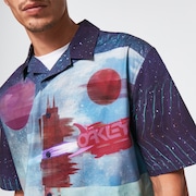 Outer Limits SS Button Down - Galaxy Print