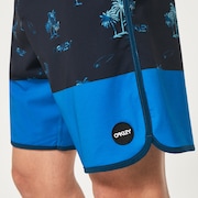 Tropics St 19"Rc Boardshort - Palms Stripe Blue