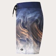 Cosmic Tides 18" Boardshort - Gradient Swirl Blue/Orange