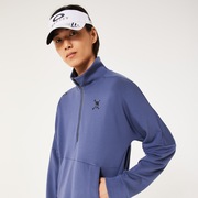 Skull Bulge H/Z Pullover Fleece - Blue Tar
