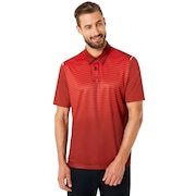 Polo Shirt Short Sleeve Striped Ellipse - Iron Red