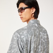 Skull Geo Foliage Shirt - Brown Print