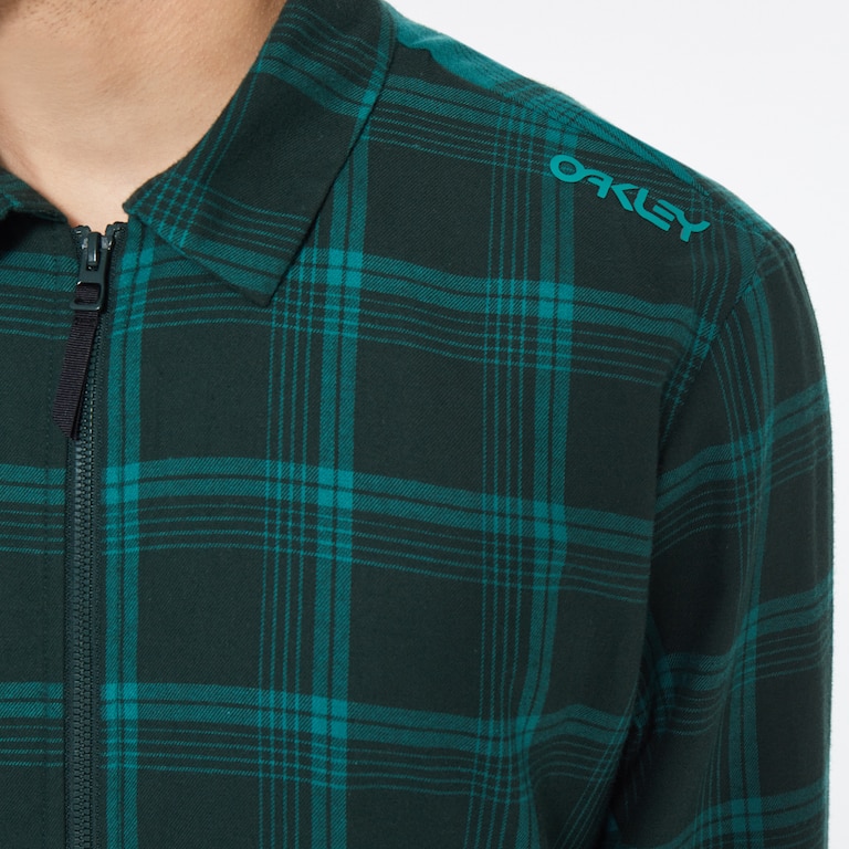 Bonfire Full Zip LS - Bayberry Check