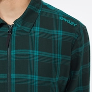 Bonfire Full Zip LS - Bayberry Check