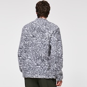 Hillside Sherpa Fz Fleece - White Crackle Print