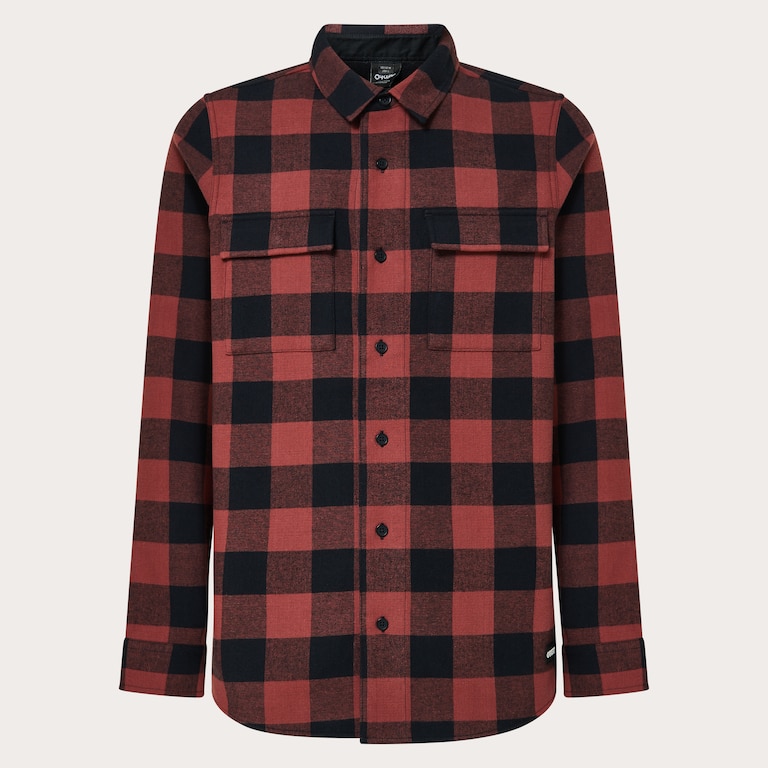 Bear Cozy Flannel - Rosewood/Black