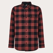 Bear Cozy Flannel - Rosewood/Black
