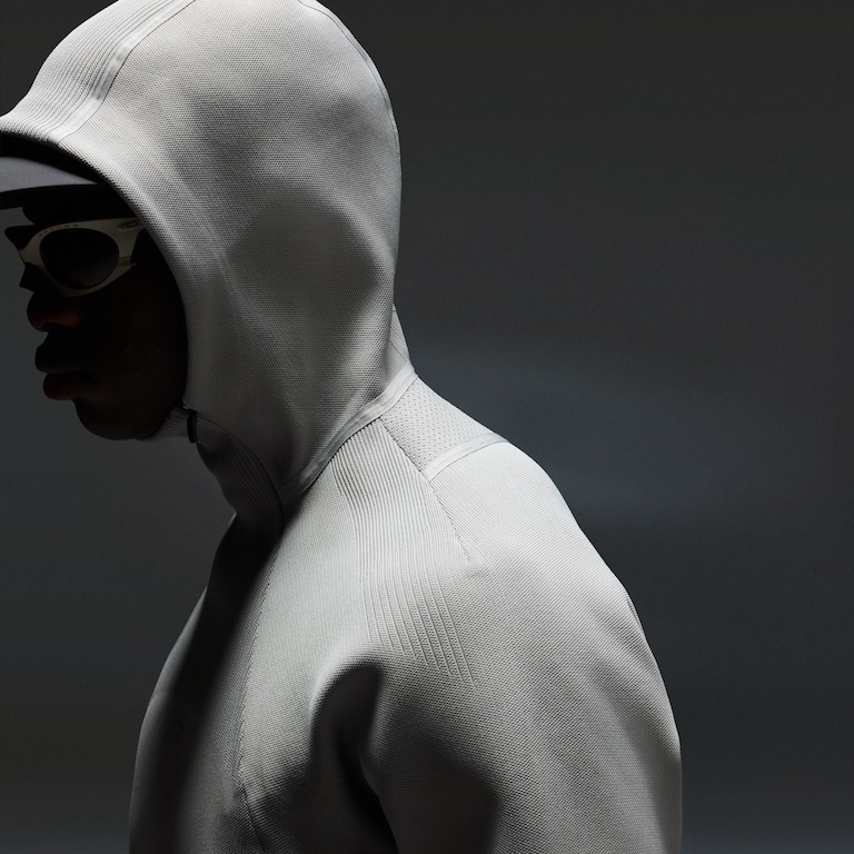 Latitude Veil Knitted Hoodie - Cement