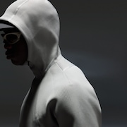 Latitude Veil Knitted Hoodie - Cement