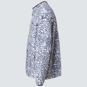 Hillside Sherpa Fz Fleece - White Crackle Print