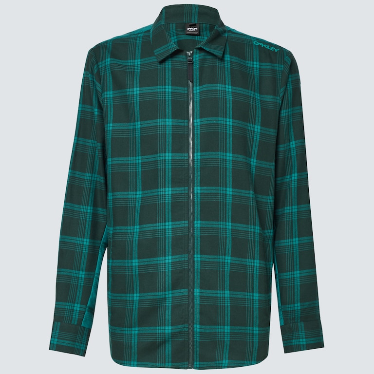 Bonfire Full Zip LS - Bayberry Check