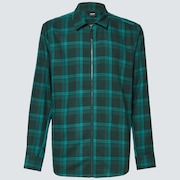 Bonfire Full Zip LS - Bayberry Check