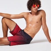 Shades 19 Boardshort - Black/Red Stripes
