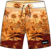 Canary Palms Rc 18" Beachshort - Palm Print Grenache
