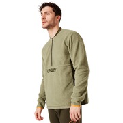 Fluffy Half Zip Jacket - Washed Army
