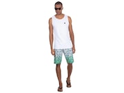 Bermuda De Água Tropical Big Pattern Boardshorts - Heather Gray