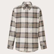 Oak Plaid LS Shirt - White/Black/Pebble