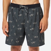 Tropics B1B Rc 18" Beach Short - Green Tropical Palms