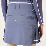 Elevate Deep Rise Pleats Skirt - Blue Tar