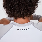 Color Block LS Rashguard - White