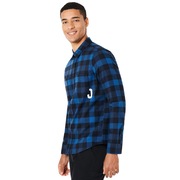 Icon Flanel LS Shirt - Dark Blue