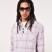 Podium Plaid Ls Flannel - Lunar Rock/Toadstool Check