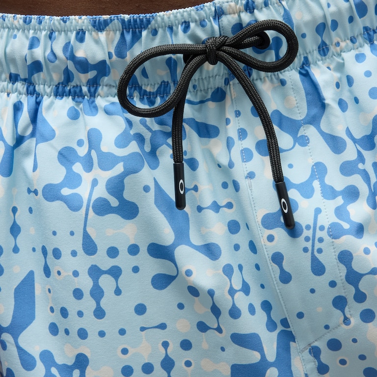 All Hibiscus 17'' Beachshort - Monog Pixels Frost