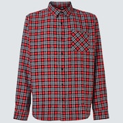Podium Plaid Ls Flannel - Red/Black Check
