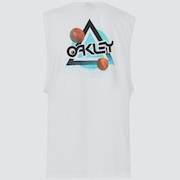 Space Polygon Sleeveless T - White