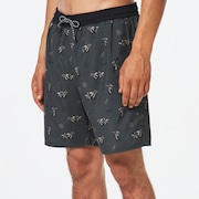 Tropics B1B Rc 18" Beach Short - Green Tropical Palms