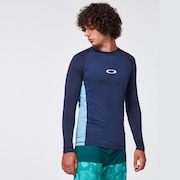Color Block LS Rashguard - Universal Blue