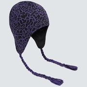 Tc Flaps Beanie - Deep Violet/Black Crackle