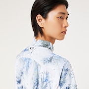 Skull Bold Omble Mock - White Print