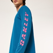 Slant Logo Print L/S Tee 8.0 - Ad Blue