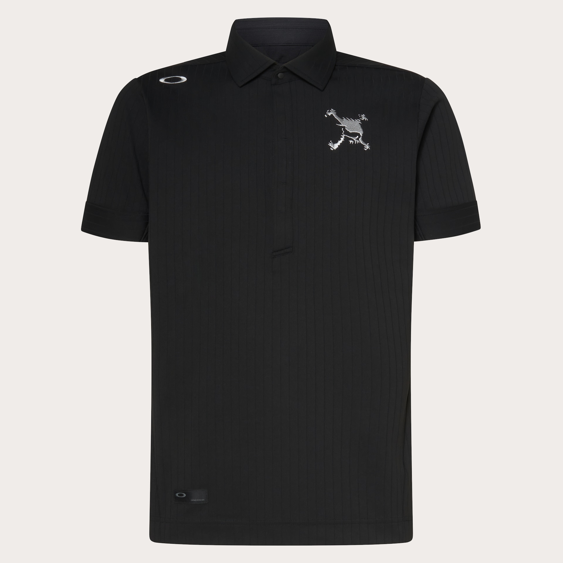 yotti 　OAKLEYSKULLジップポロL黒C3メッシュゴルフウェア Oakley Skull Sleek Stripe Shirt in Blackout | Oakley® JP