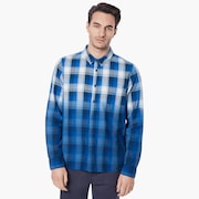 ✨【☆OAKLEY】3D LS シャツ…XL Oakley Gradient Check LS Shirt in Dark Blue | Oakley® | Official
